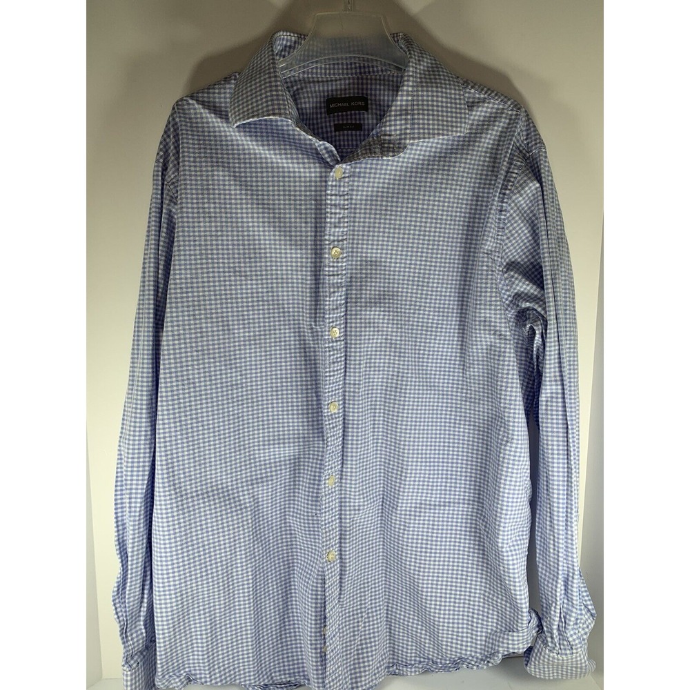 Michael‎ Kors Men's Long Sleeve Button Down Shirt Size Medium Slim Fit